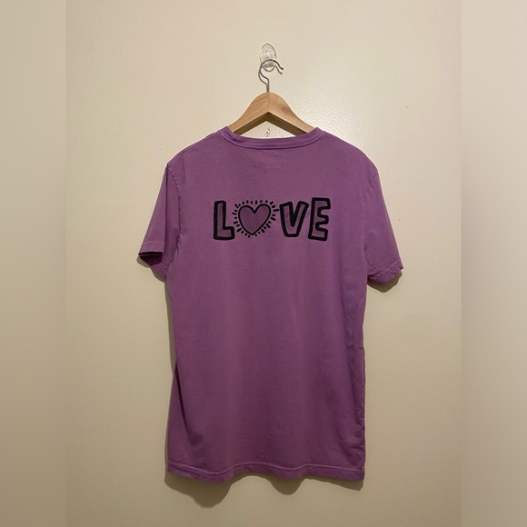 American Eagle Outfitters Keith Haring Lavender Graphic Tee. Size M - Picture 3 of 7
